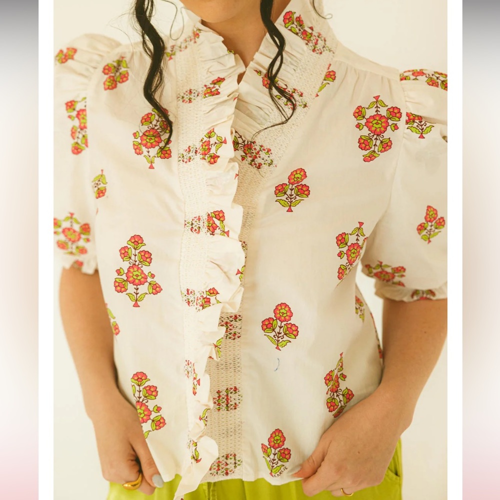 Karlie Floral Ruffle Blouse
